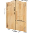 thumbnail image 7 of 180° Swinging Cafe Door Solid Pine Wood Cafe Saloon Door with Stainless Steel Hinge Double Swing Door for Kitchen Bar Home Office (Wood Color 30x42in), 7 of 7