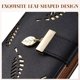thumbnail image 4 of Nvzi Cartera de cuero con hojas largas y doble pliegue, tarjetero, monedero con cremallera y hebilla, elegante cartera de mano, 4 of 5