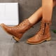 thumbnail image 5 of Botas de montar de vaquero de estilo occidental a la moda para mujer, botas informales cálidas de tacón bajo hasta la rodilla, zapatos de tubo medio Wmkox8yii  shkj316, 5 of 9
