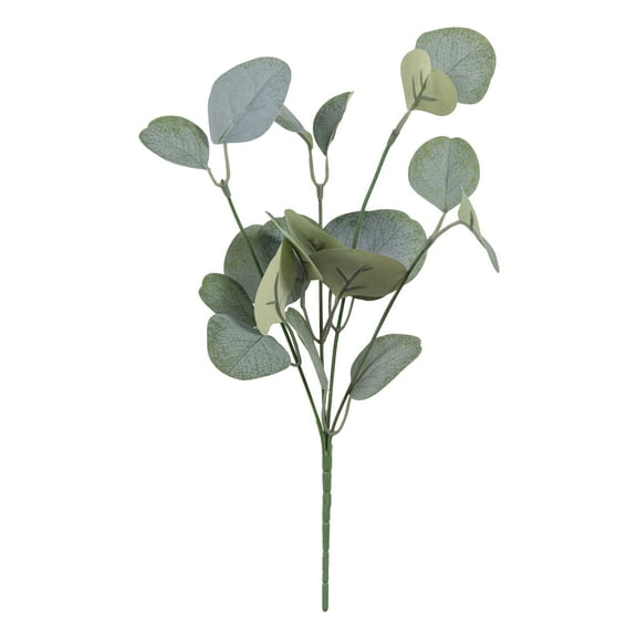 13-inch Artificial Silk Green Silver Dollar Eucalyptus Greenery Pick, for Indoor Use, by Mainstays