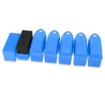 thumbnail image 1 of 6 Piezas Coche Neumático Rueda Apósito Aplicador Almohadillas Esponja con Tapa Azul, 1 of 1