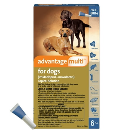 Advantage Multi Topical Solution for Dogs- 55.1-88 lbs (Blue Box)