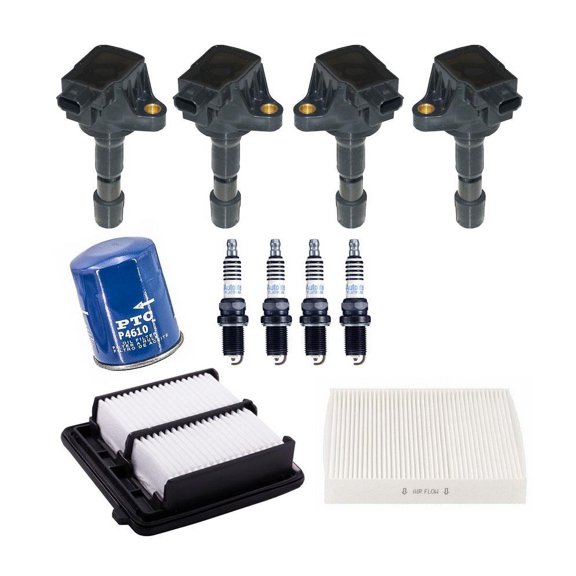 Ignition Coils Platinum Spark Plugs & 3 Filters for Honda CR-Z 1.5L 2011-2016