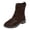 Coffee, variant on Mgmyaa Women's Ankle Boots Chunky Low Heel Round Toe Zip-Up Winter Booties