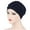 Navy, variant on Satin Hair BonnetWomen's Pile Hats Solid Color Muslim Toe Caps Pleated CapsHair Wrap