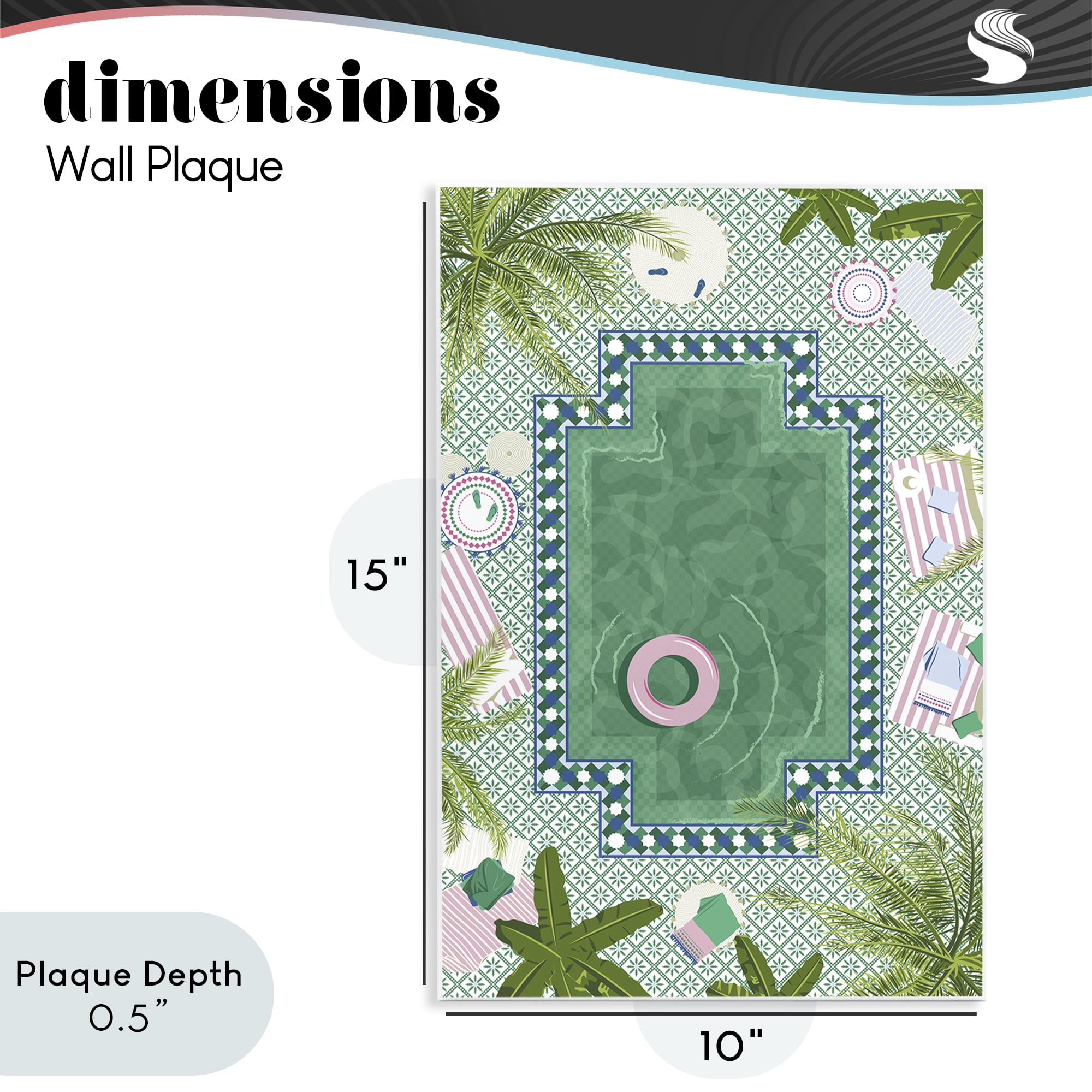 Stupell Industries Morocco Riad Pool Wall Plaque Art, design by Vero Illustrates