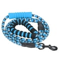 thumbnail image 1 of Dog Rope Leash, Dog Leash Reflective Pet Pulling Leash Lightweight Wear Resistant With 360 Degrees Rotating Metal Hooks For Outdoor Blue, 1 of 8