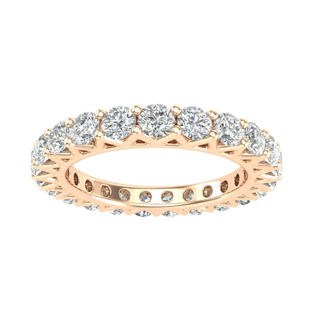 Bande Éternité Diamond pour Femmes 2.00 Carat TW Ronde en or Blanc, Jaune Ou Rose 10k (G-H, I2)