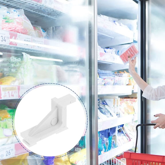 ULTNICE 8Pcs White Plastic Refrigerator Shelf Clip for Fridge Accessories Freezer Use