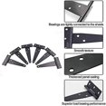thumbnail image 3 of Inch Heavy Duty T-Strap Shed Door Hinges - 6 Pack Black Rustproof T-Hinges, 3 of 5