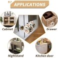 thumbnail image 6 of Ivory Pumpkin Knobs 6 Pack Ceramic Cabinet Knobs Vintage Drawer Pulls - Antique Dresser Pulls with Screws - Flowers & Aloe Vera, 6 of 7