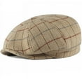 thumbnail image 6 of SikaFu Beret Autumn Winter Wool Hat Ivy Flat Cap Men Vintage Plaid Octagonal Newsboy Cap Artist Painter Hat Men Women Beret Cap, 6 of 6