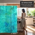 thumbnail image 5 of Red Lantern 6 ft. Tall Water Bird Canvas Room Divider, Freestanding, Multicolor - 3 Panel, 5 of 5