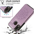 thumbnail image 4 of Design for Samsung Galaxy A20/A30/M10S Case with Tempered Glass Screen Protector Credit Card Holder Slot, PU Leather Wallet Phone Cases Kickstand Protective Cover for Glaxay A 20 30 Women Purple, 4 of 12