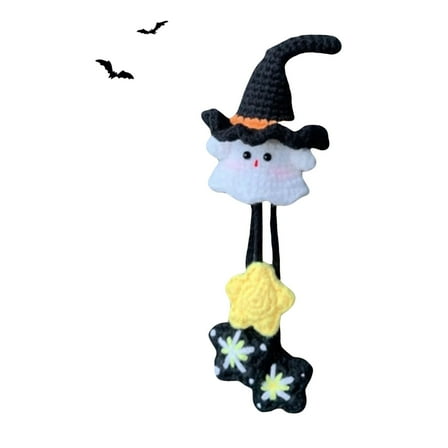 Witchy Ghost Crochet Kit  Cute Handmade Halloween DIY Kit with Yarn & Tools, Fun Craft Gift for Adults & Kids, Soft Bag Charm for DIY Lovers and Holiday Decoration