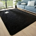 thumbnail image 5 of Noahas Luxury Fluffy Ultra Soft Shag Rug, 6' x 9', Black, 5 of 7