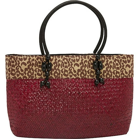 Magid Seagrass Straw Animal Stripe Tote