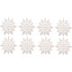 thumbnail image 1 of Mini adornos de copo de nieve de plástico de 7,5 cm, 24 piezas, pequeño adorno de copo de nieve con purpurina iridiscente blanco brillante de 24 piezas blanco, 1 of 5
