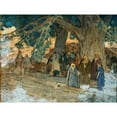 thumbnail image 2 of Henry Ossawa Tanner 24x19 Black Ornate Framed Double Matted Museum Art Print Titled: He Healed the Sick (ca. 1930), 2 of 5