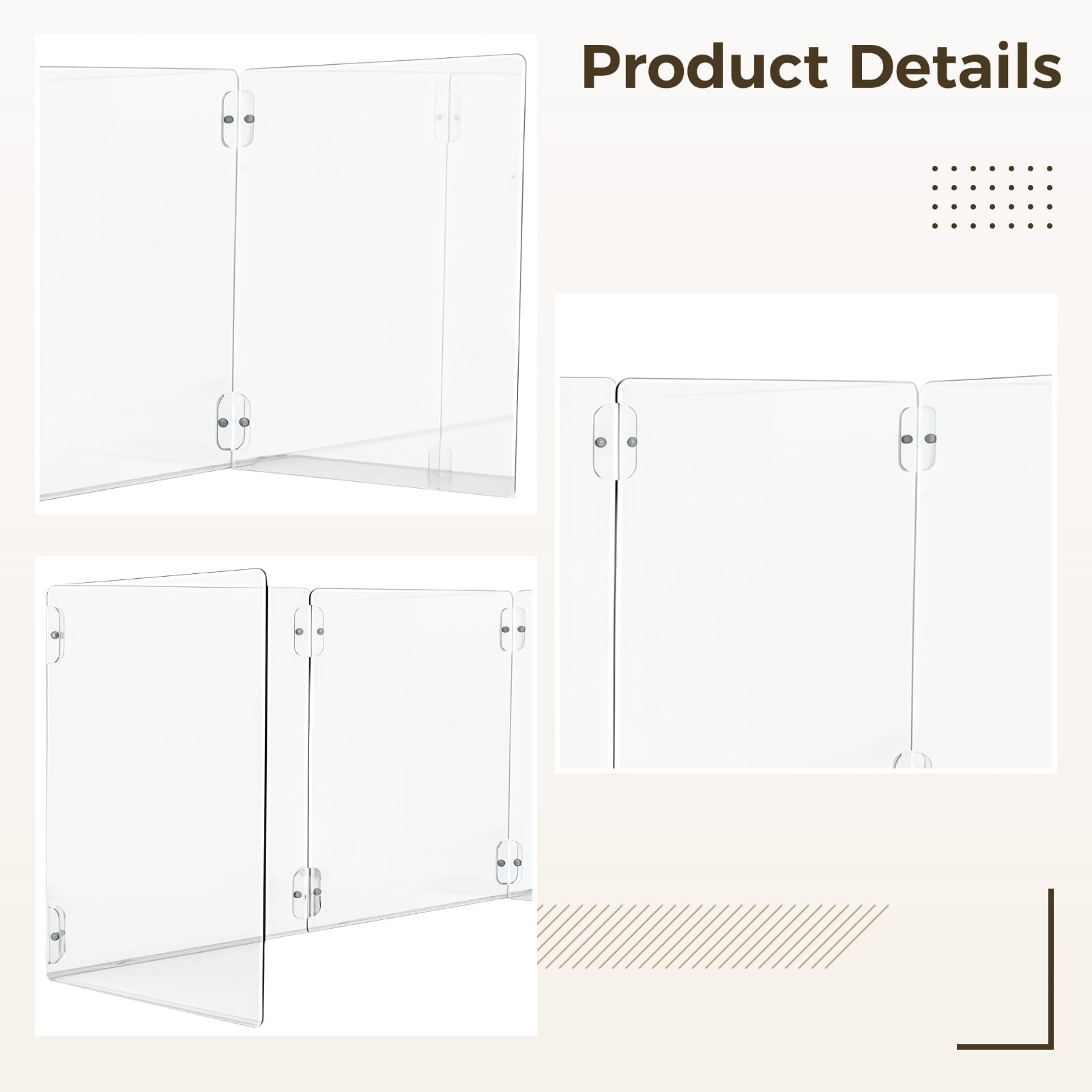 4 Pcs of Acrylic Splatter Guard, Induction Cooktop Protective Cover, Heat-Resistant Cooking Shield for Stove, Easy to Assemble and Store, Transparent Design, Fits Various Stovetops