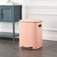 thumbnail image 4 of happimess Marco Rectangular 10.6-Gallon Double Bucket Trash Can with Soft-Close Lid, Flamingo Pink, HPM1005G, 4 of 6