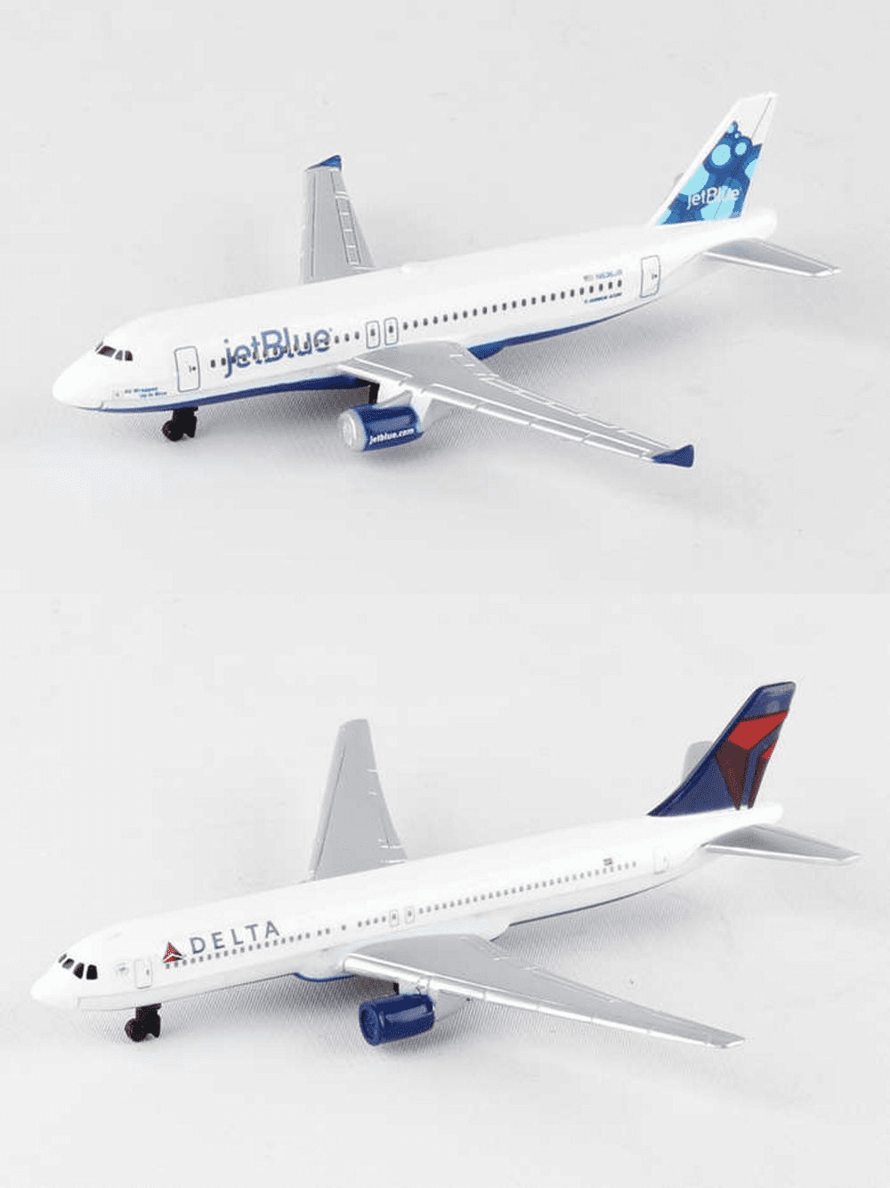 Jetblue, Delta Airlines Diecast Airplane Package Two 5.5" Diecast