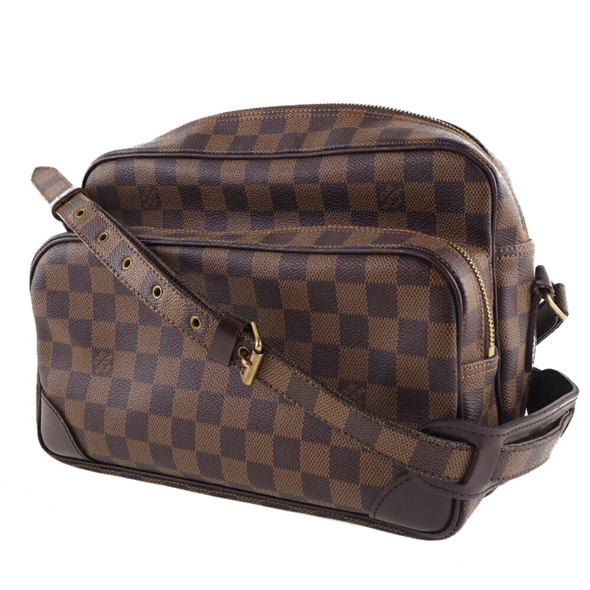 LOUIS VUITTON Nile Used Shoulder Bag Monogram Brown M45244 Vintage #AG353 S