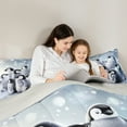 thumbnail image 5 of jejeloiu Antarctic Animal Bedding Comforter Set,Kawaii Penguin Twin Comforter Sets,Gray White Bedding Set For Kids,Ultra Soft Home Decor Reversible,2 Pieces, 5 of 8