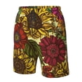 thumbnail image 5 of Disketp Men'S Swim Trunks Hawaiian Breathable Surf Beach Swimsuits Mesh Lining Beach Shorts With Pockets-Sunflower, 5 of 9