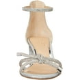 thumbnail image 2 of Jewel Badgley Mischka Womens Lena Heeled Sandal 10 Silver, 2 of 7