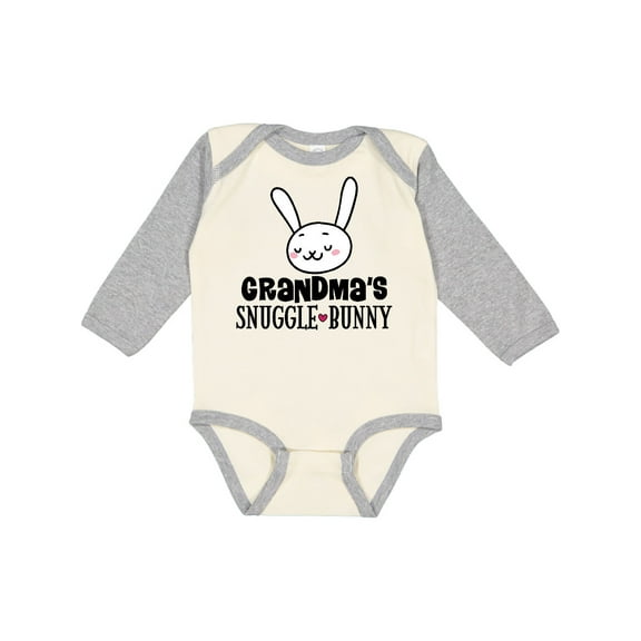 Inktastic Grandma Snuggle Bunny Easter Boys or Girls Long Sleeve Baby Bodysuit