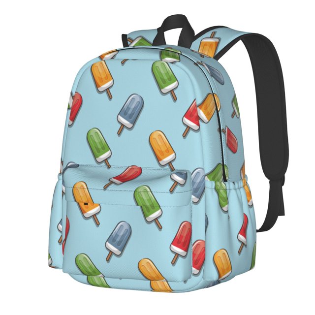 Disketp Modern Ice Cream Mochila Escolar de Gran Capacidad y Peso Ligero, Mochila de Viaje Ideal para Escuela, Trabajo y Uso Diario, Cómoda y con Estilo