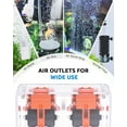 thumbnail image 5 of Aquarium Air Pump, Adjustable Fish Tank Air Bubbler, Quiet Oxygen Fishtank Aerator Pump 2W/3W/10W for 5-300 Gallon, with Air Stone & Tubing Accessories, 5 of 8