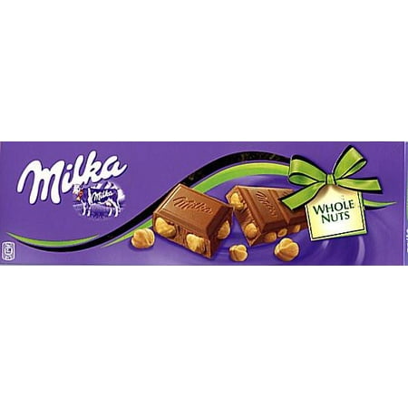 Milka Milk Chocolate with Whole Hazelnuts, 250g