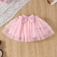thumbnail image 4 of Girls Sequin Mesh Cake Dress Set, Two-Piece Princess Party Outfit with Bow, Sleeveless Sequin Top and Tutu Skirt for Toddler Kids Birthday and Celebration, 3-7Y Pink 100, 4 of 7
