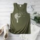 thumbnail image 3 of Gibobby Camiseta sin mangas para mujer, camisetas de verano sin mangas, camiseta de vacaciones informal con gráfico de ramo de flores(Verdemilitary,G), 3 of 4