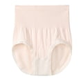 thumbnail image 4 of Women's High Waist Panties JIANLAI High Waisted Underwear for Women Cooling Ice Silk No Show Panties Beige, 4 of 9