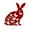 Red, variant on Eoozwa Rabbit Iron Garden Stake Decorative Metal Stakes for Outdoor Decor Rust Resistant Hardware Craft for Yard Patio Lawn Color Garden Art Plugin Decor