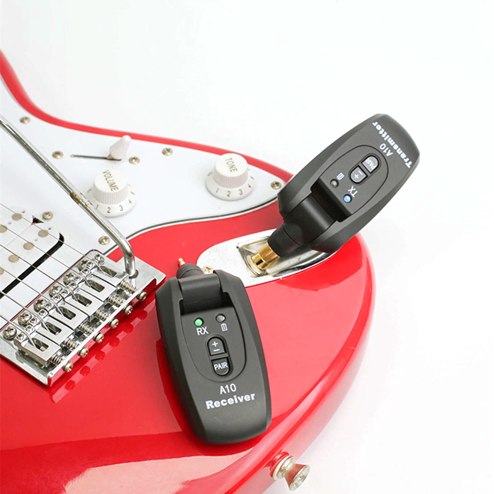 GUYUTING Wireless Guitar Transmitter Receiver 280° Rotating Plug Type-C Charge for Electric Guitar Bass Performance Part