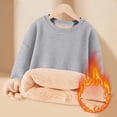 thumbnail image 7 of UACY Boys Girls Fleece Lined Sweatshirt Kids Crewneck Warm Sherpa Pullover Sweater Sweatshirts Fall Winter Clothes (Light Ashy, 7-8 Years), 7 of 7