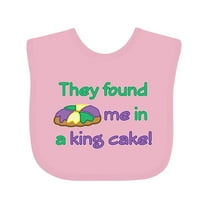 Inktastic They Found Me in a King Cake Boys or Girls Baby Bib