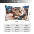 thumbnail image 2 of Honeii Playful Cat Print Pillow Cases,Plush Throw Pillow Covers,Decorative Pillowcase for Sofa, Couch, Living Room-14"x20", 2 of 6
