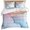 Pink, variant on 3 Piece Pink Blue Marble Duvet Cover Set California King, Microfiber Comforter/Quilt Cover with Corner Ties and 2 Pillowcases, Modern Ink Painting Abstract All Season Soft Bedding with Zipper Closure