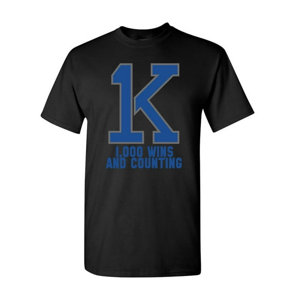 1K Coach K Bold Wins And Counting Basketball DT Adult T-Shirt Tee