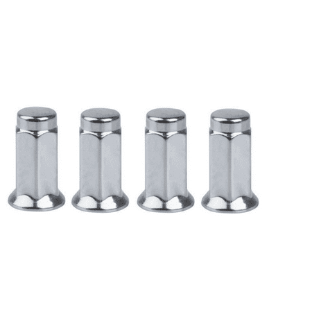 Tusk Flat Base Lug Nut 10mm x 1.25mm Thread Pitch w/14mm Head Chrome (4 Pack) for Polaris SPORTSMAN 550 XP EFI 2009-2011