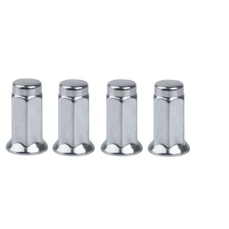 Tusk Flat Base Lug Nut 10mm x 1.25mm Thread Pitch w/14mm Head Chrome (4 Pack) for Honda TRX 350 4X4