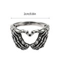 thumbnail image 3 of Femmes Unisexes Mode Tête Squelette Bracelet Coeur Amour Anneau Accessoires, 3 of 5