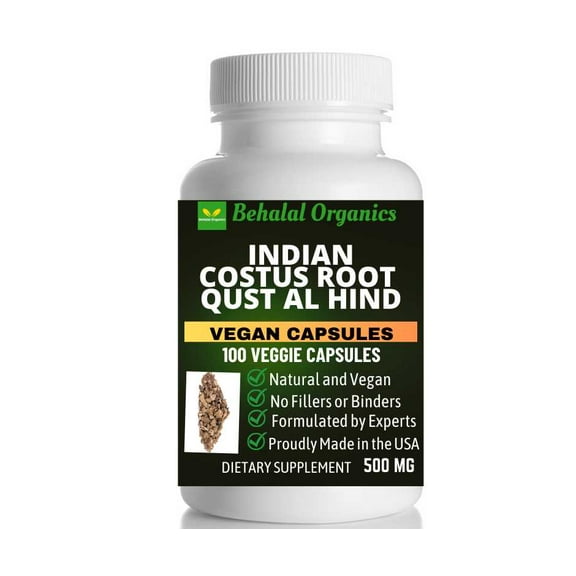Indian costus qust al hind 100 Quick Release Capsules - 500mg Per Capsule