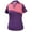Dahila Purple/Raspberry, variant on Monterey Club Women's Melange Flash Colorblock Golf Polo Shirt #2476