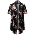 thumbnail image 1 of FashionOutfit Women's Open Front Short Sleeves Floral Print Cardigan - Made in USA, 1 of 1